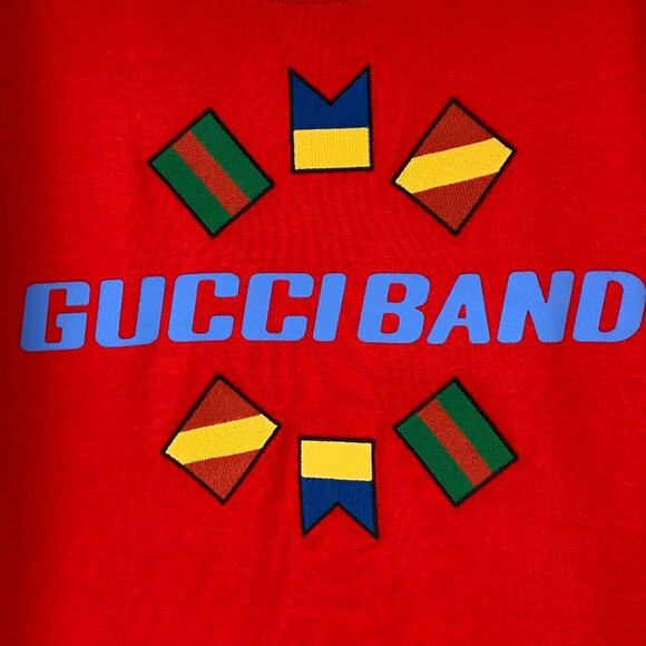 NWT Gucci Band T-shirt In Red Size M - Picture 7 of 16
